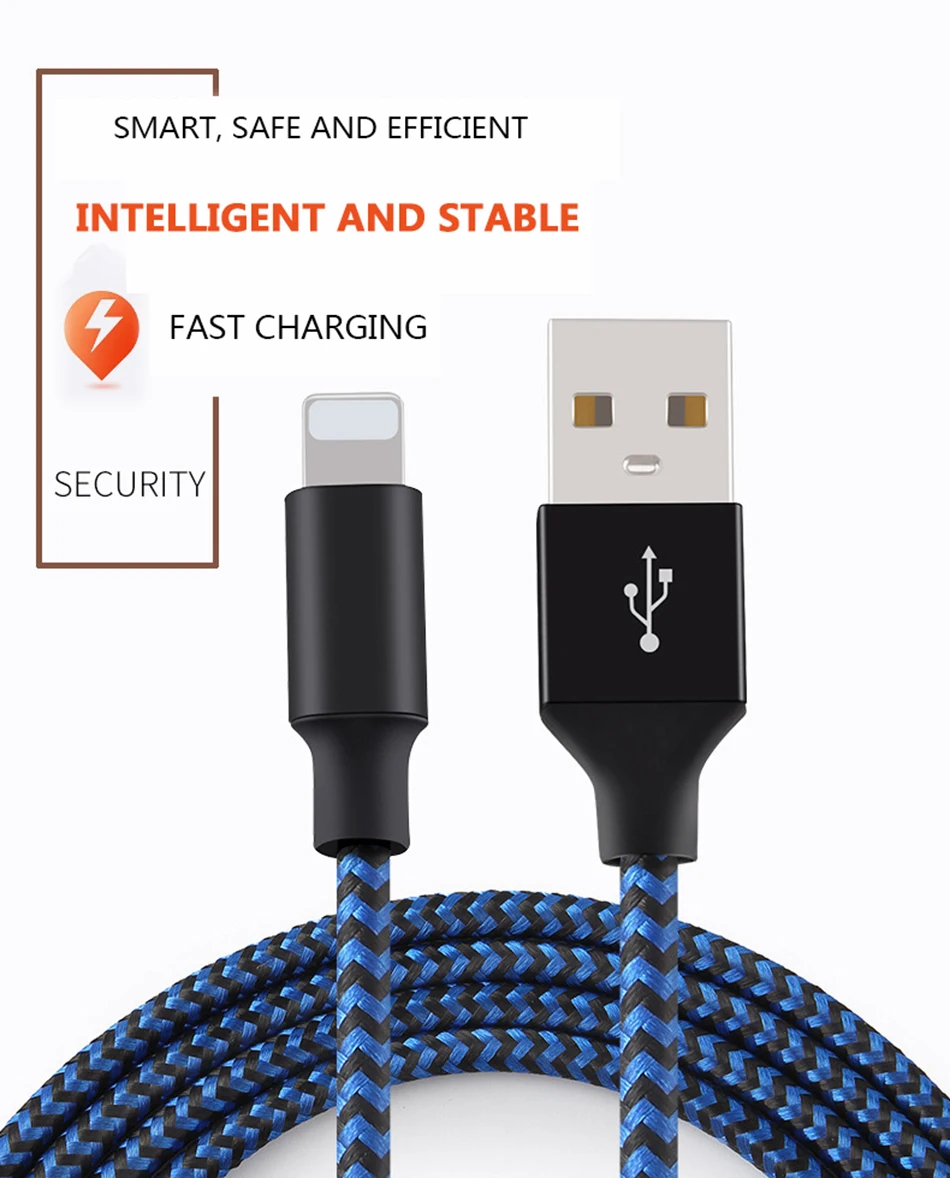 Accezz Usb зарядный кабель для передачи данных для iPhone X XR XS 8 7 6s 6 Plus освещение Зарядное устройство Шнур для Iphone IOS 9 10 11 зарядки кабели для передачи данных-1 шт./3 м