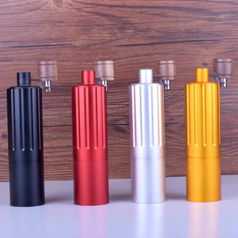 Мини ручная кофемолка из нержавеющей стали регулируемая с резиновой петлей для