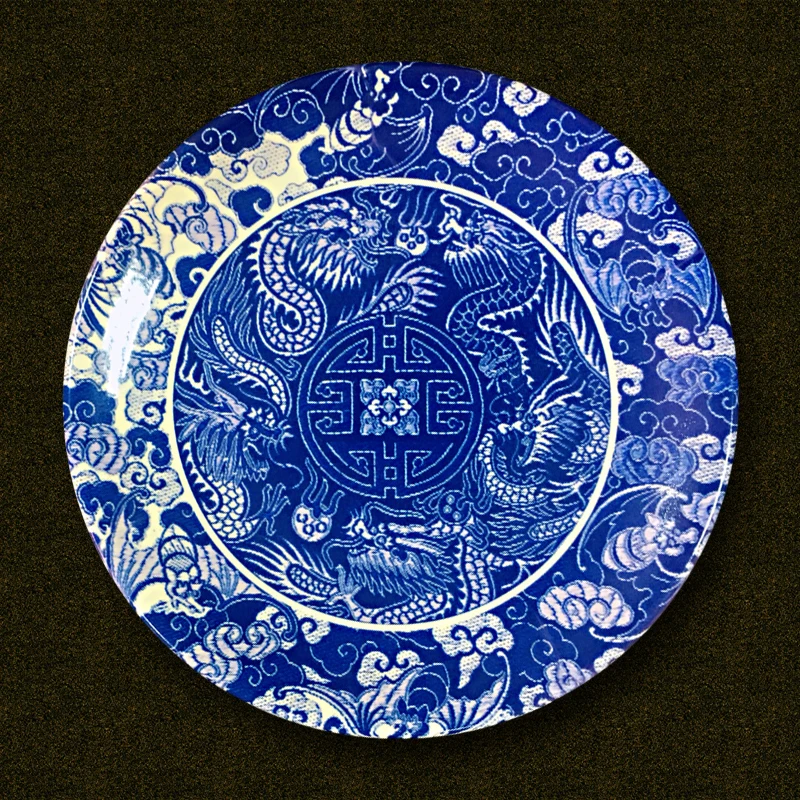 Longfeng Chengxiang качающаяся керамическая декоративная тарелка фон для украшения стен