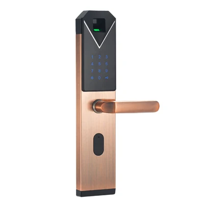 Copper right handle JCSMARTS JCF3325B безопасности cerradura пуэр клавиатура дверной замок со сканером отпечатков пальцев - Цвет: Copper right handle