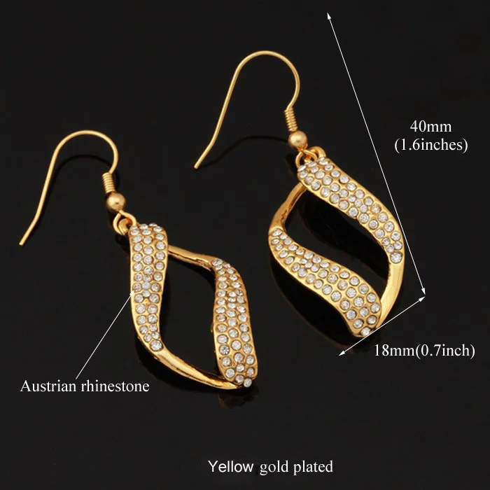 Женские серьги подвески с кристаллами золотого цвета|earings fashion|earring wholesalerearrings base |