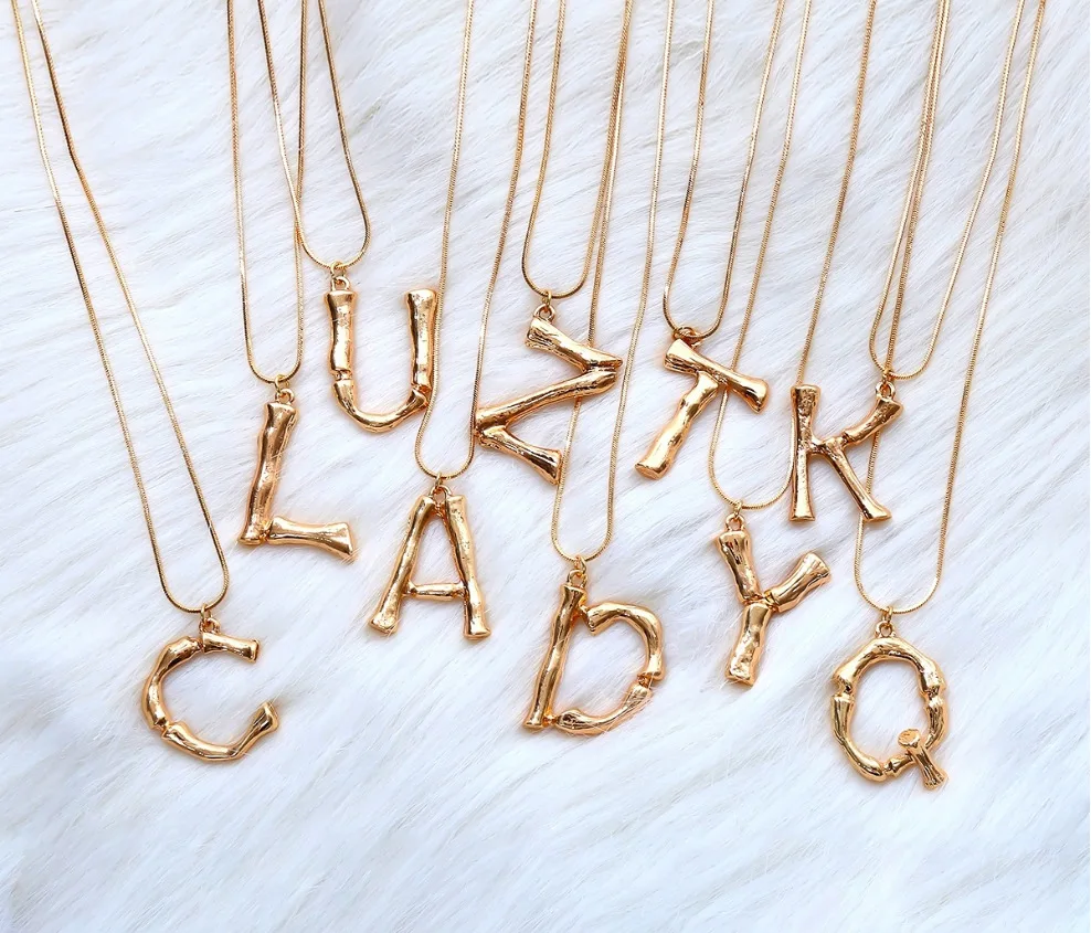 Оригинальное ожерелье с буквами Женская Золотая цепочка 2019 Модное Длинное