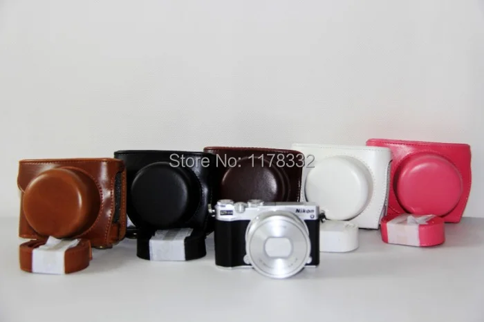 Кожаный чехол для камеры + плечевой ремень Nikon 1 J5 цифровой 10 30 мм|strap for nikon|straps nikon