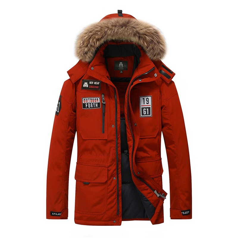 New Winter Big Genuine Fur Hooded Duck Down Jackets Men Warm High Quality Coats Male Casual Outerwer Parkas 3XL | Мужская одежда