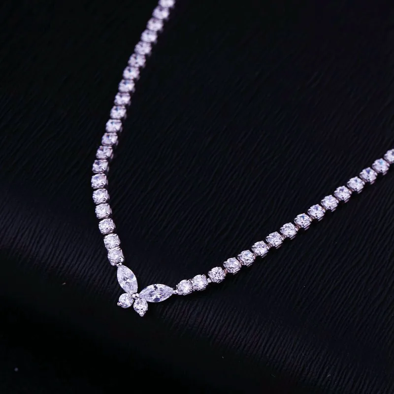 Alta Qualidade груша Банко Cor Projeto Gota de Agua Pingentes диаманты Simulados Colares Moda Nupcial Do Casamento