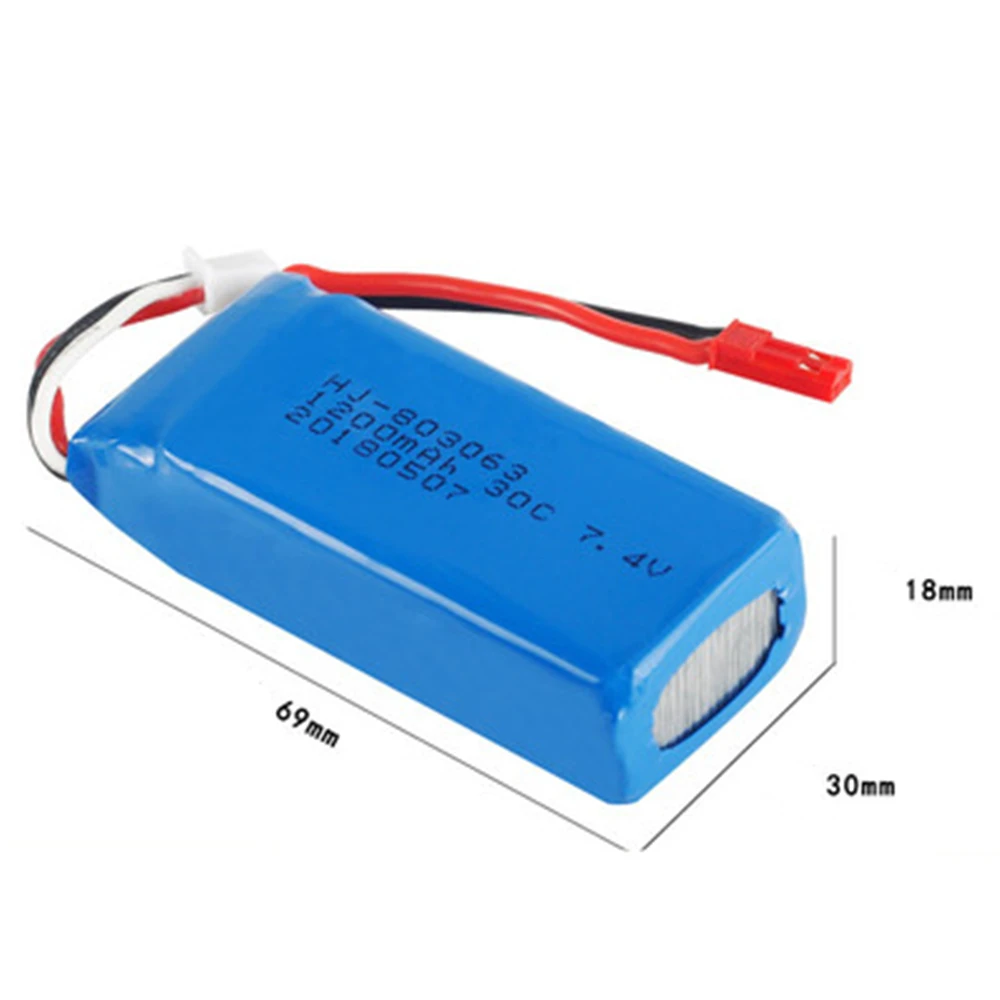 Lipo аккумулятор 7 4 В 1200 мА · ч 803063 30C для Yi zhang X6 H16 MJX X101 X102 rc drone в 2S lipo V666 V262 V323|Детали и