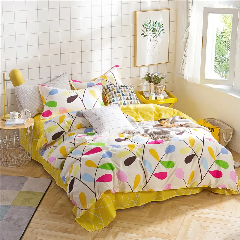 1 PCS Duvet cover printing single double size quilt Skin Care Cotton Bedclothes 160x210cm/180x220cm/200x230cm Size | Дом и сад
