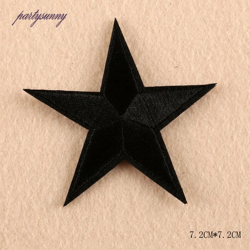 PF многоцветный золотые звезды патчи железа на значки для одежды вышитые с