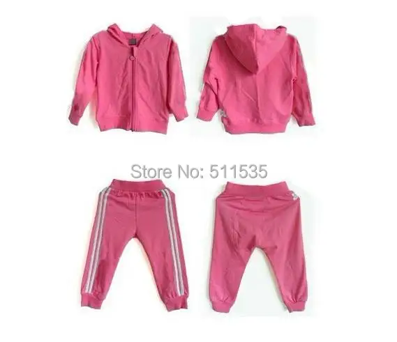 2015 new Baby Infant Kids Winter Sport Outwear Hoodies Tracksuit Jacket Outfit + Pant Set Zipup 80/90/100/110 | Детская одежда и