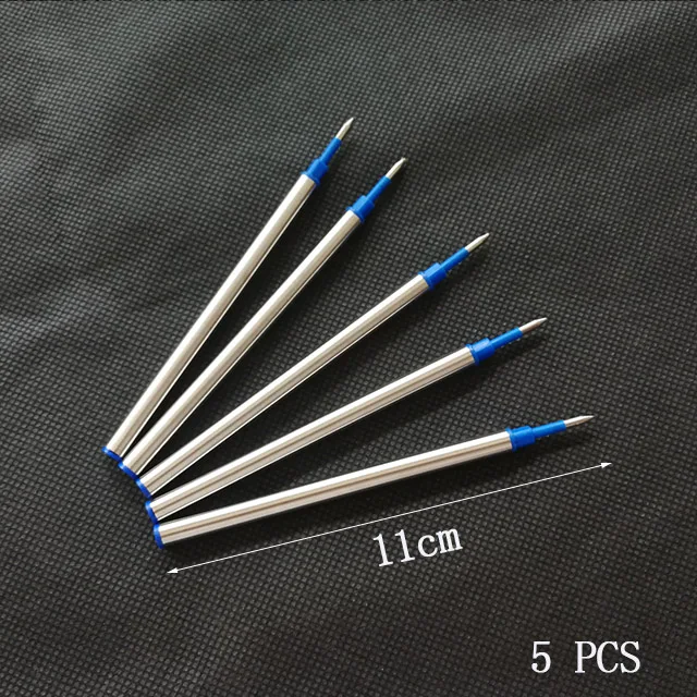 5pcs blue Роскошная металлическая шариковая ручка для деловых подарков Письма День рождения подарки для школы и офиса материалы Канцтовары 0,5 мм - Цвет: 5pcs blue