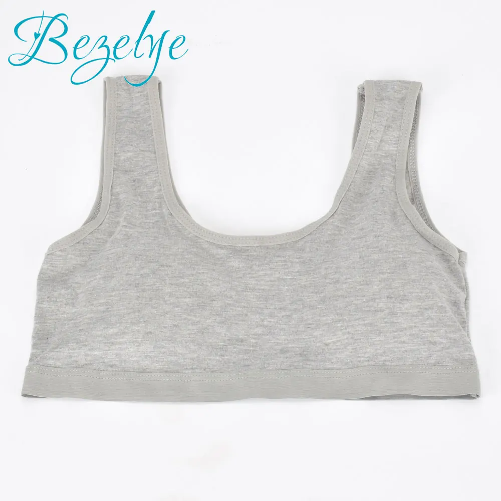 1 Piece Bra Grey 1 шт., однотонный спортивный бюстгальтер, нижнее белье хлопковый бюстгальтер для девочек-подростков, бюстгальтер для бега, йоги, Спортивное нижнее белье для девочек спортивный бюстгальтер - Цвет: 1 Piece Bra Grey