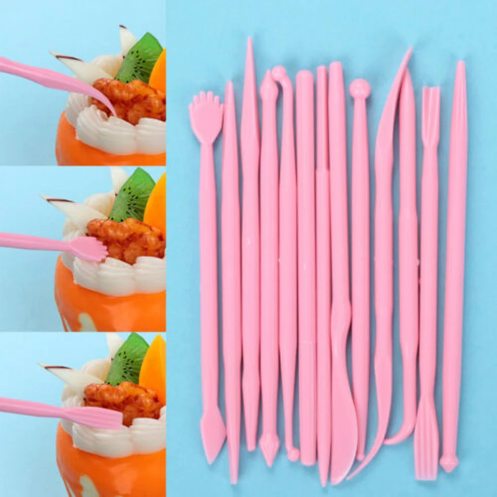 14 шт мини формы кондитерские ремесла цветок помадка резьбы резаки инструменты