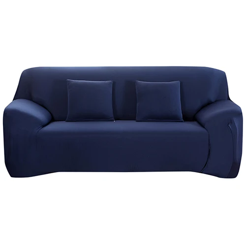 Dark Blue Современные однотонные модные эластичные чехлы для диванов для гостиной чехлы для диванов растягивающиеся диванные подушки моющиеся Чехлы для диванов - Цвет: Dark Blue