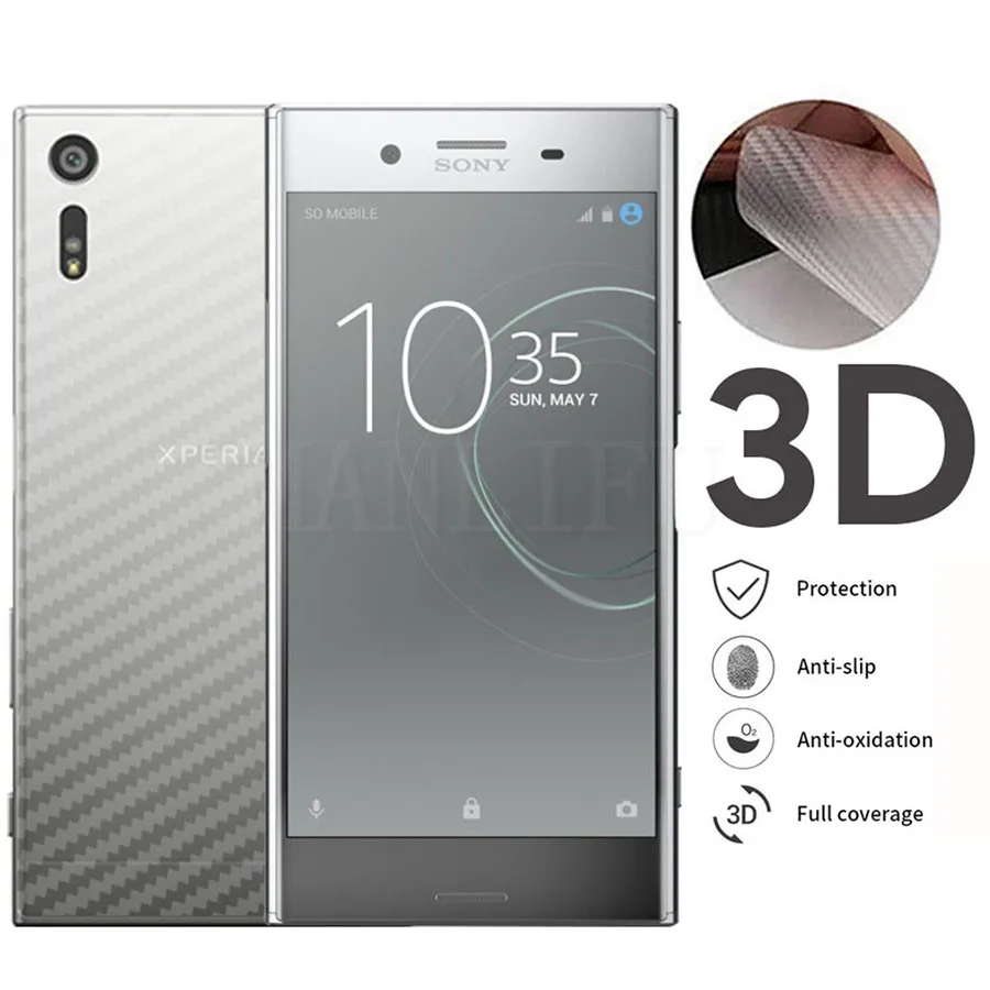 5 шт 3D углеродное волокно протектор экрана для sony Xperia XZ XZ1 XZ2 XZ3 компактная задняя защитная пленка для sony Xperia 10 Plus