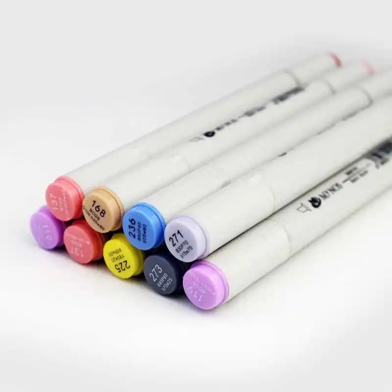 Myons 24 шт. Цвета Copic Маркеры Стандартные Краски Marker Раскраски Постоянный Цвет