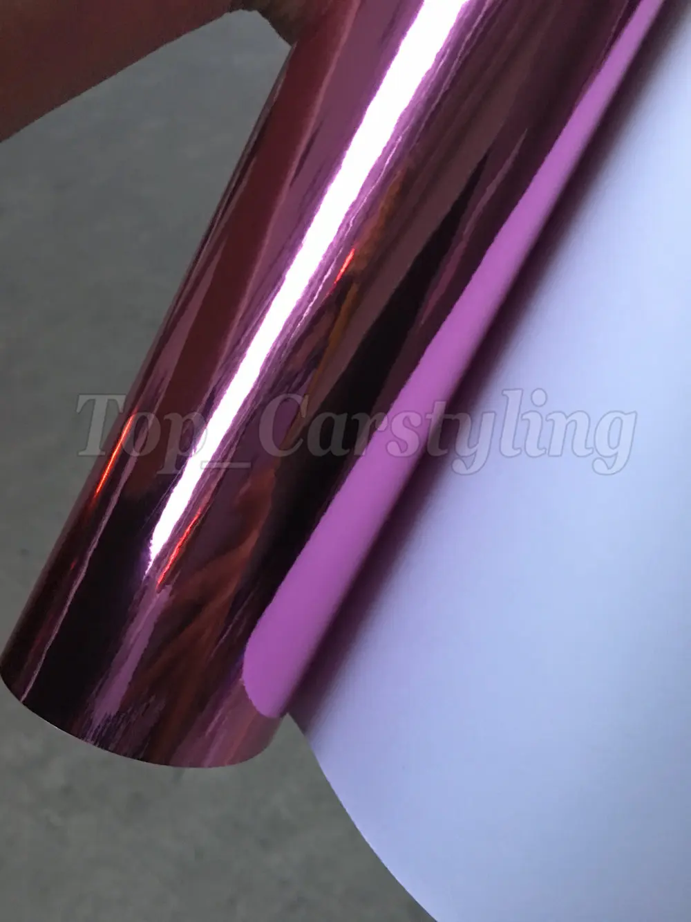 Растягивающаяся хромированная розовая фотопленка высокогибкая блестящая