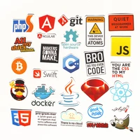 30pcs waterproof internet theme sticker for geek programmer cloud data represent yourself java c phpstickers