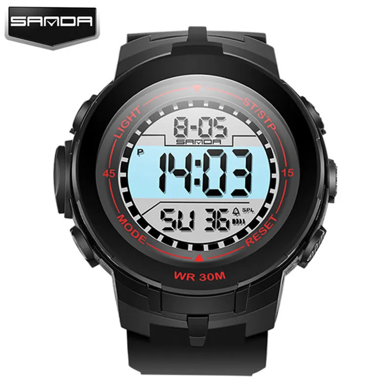 Часы наручные SANDA женские светодиодные цифровые модные спортивные брендовые