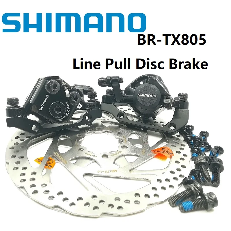 Горных велосипедов SHIMANO турнир BR TX805 M375 линия потянув дисковый тормоз 160 мм 180 диск