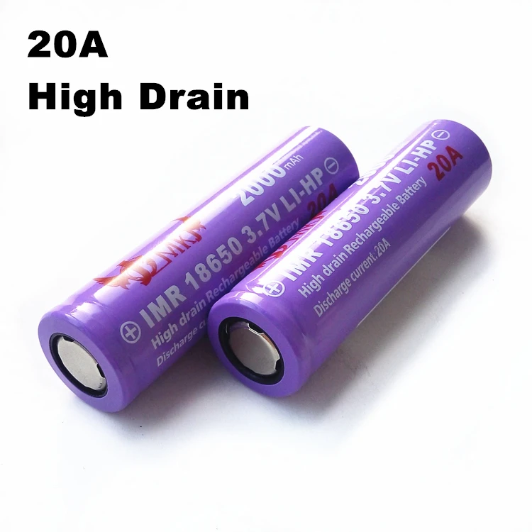 Перезаряжаемый литий ионный аккумулятор высокой мощности 18650 20A IMR 3 7 в 6 2000 мАч для