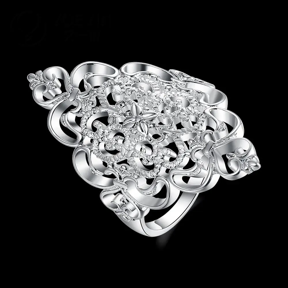 Fashion Silver plated finger rings for women Engagement jewelry anillos mujer Romantic Never fade Gift Anniversary | Украшения и