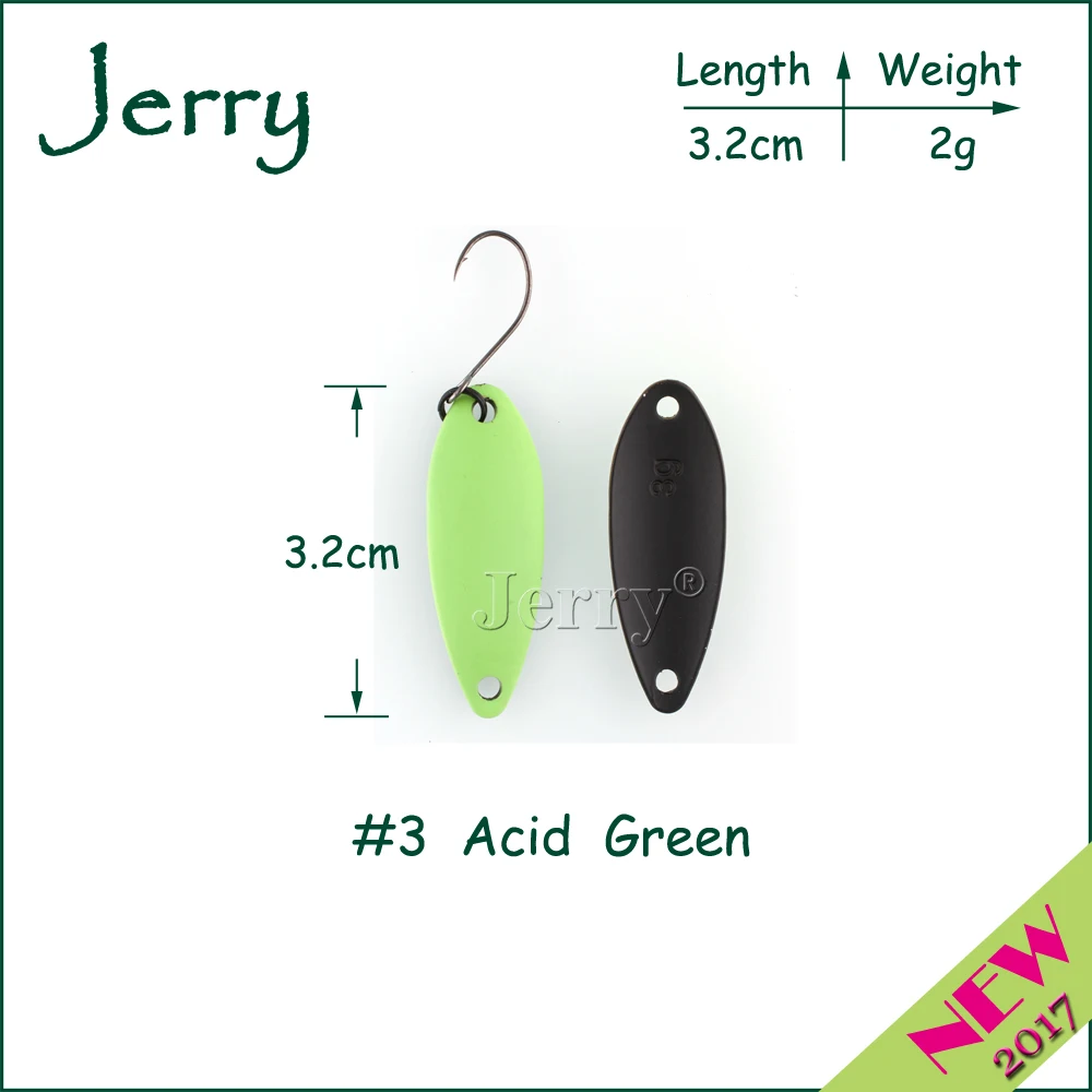 Jerry 1 шт. 2 г 3 4 5 площадь и поток форель ложка Ультралегкая Удочка приманка высокого