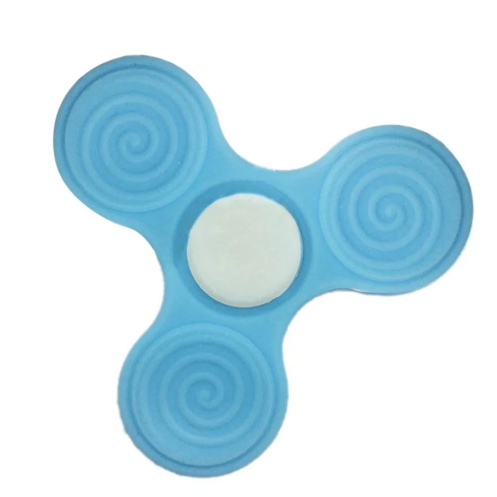 1pc Hot Silicone Multi-color Finger Fidget Metal Hybird Bearing Gyro Kids Desk Toy color will be send by random