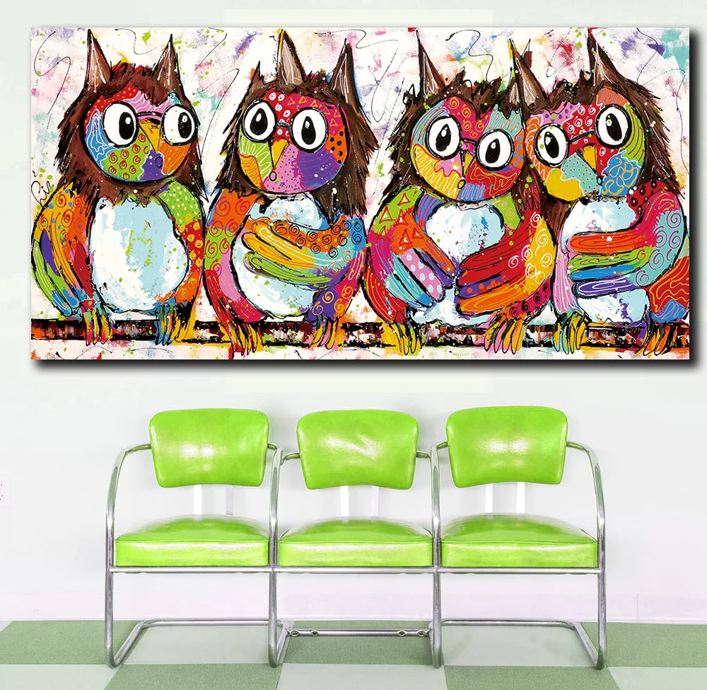 Fashion Large Size Printing Pop Art Colorful Animal Wall Picture Home Decor Living Room Modern Canvas Print Oil Paintings | Дом и сад