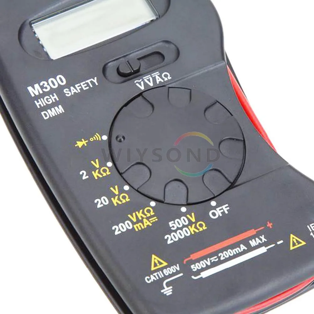 M061 AIMOM DMM мини встроенный карманный цифровой мультиметр Амперметр Вольтметр