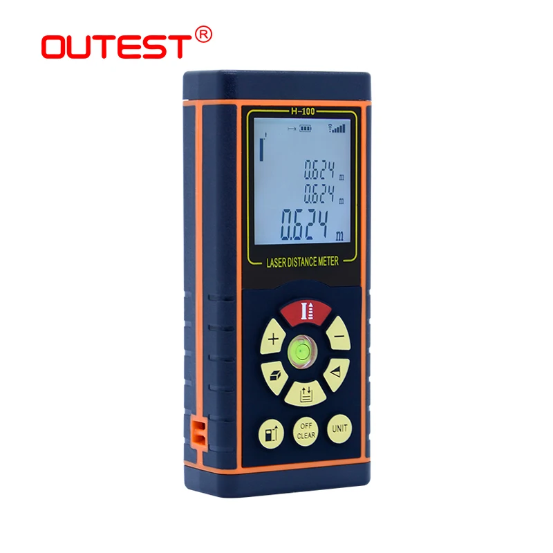 Outest цифровой измеритель расстояния лазер 40 м/60 м/80 м/100 м дальномерный рулетка