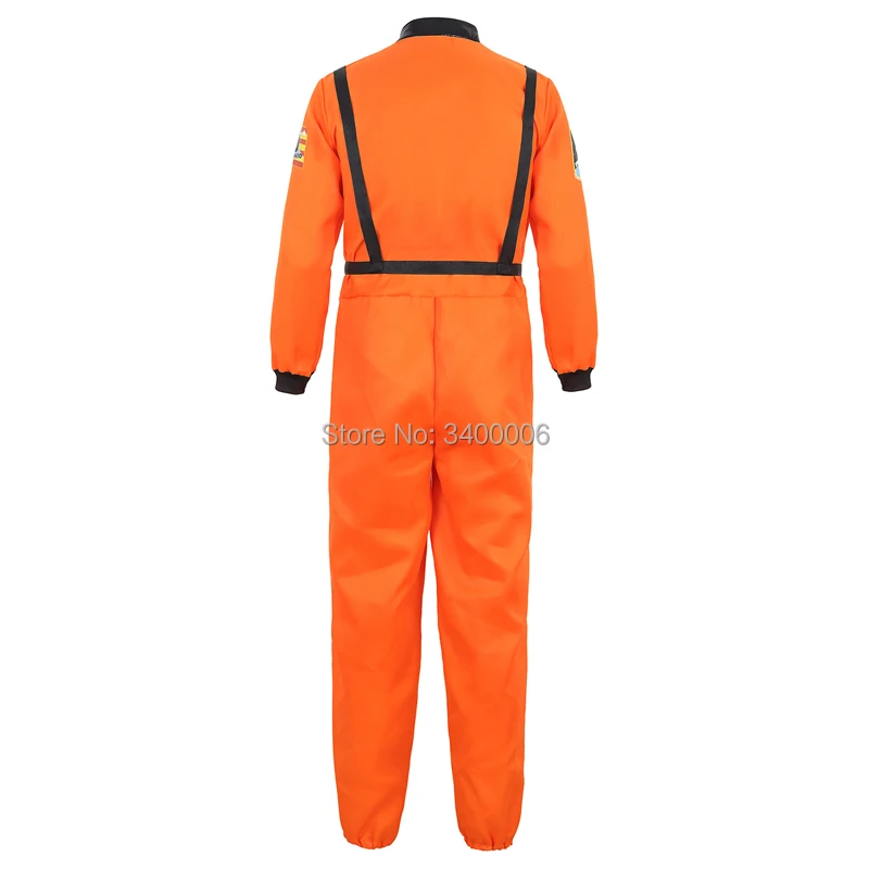 

astronaut costume adult astronaut jumpsuit suit men women flight suit halloween cosplay one piece overalls blue white orange
