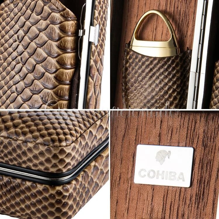 Cohiba роскошные гаджеты ящерица змея тиснением из натуральной кожи сигары чехол