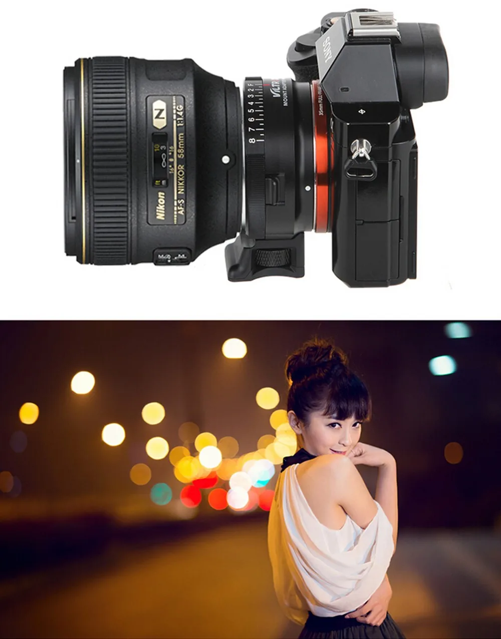 Viltrox NF-NEX адаптер объектива ж/крепление штатива кольцо диафрагмы для Nikon F AF-S AI G объектив для sony E камера A9 A7SII A7RII NEX 7 A6500