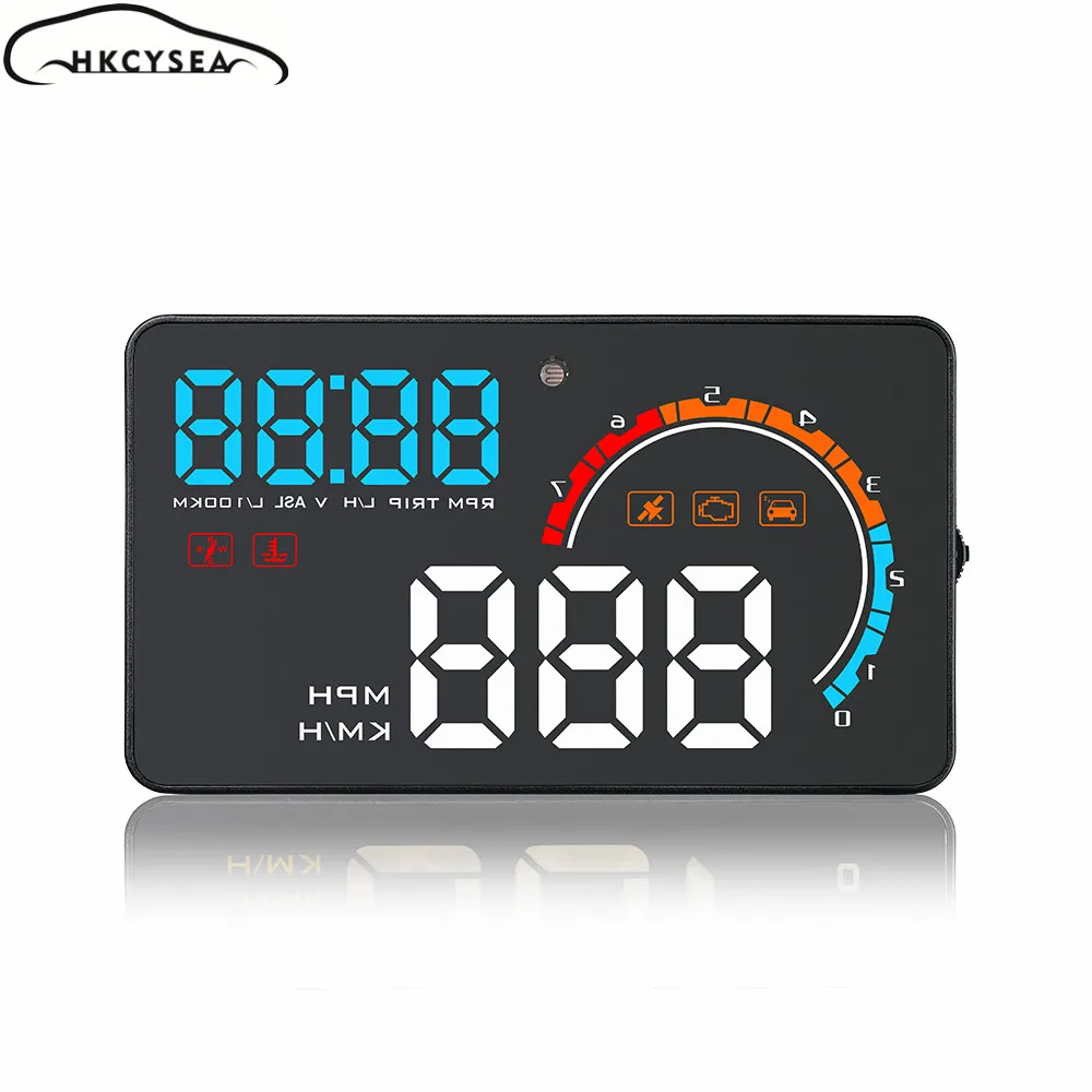 GEYIREN D2500 Universal Car HUB OBD2/GPS Head Up Display Speed Projector Vehicle Windshield Navigation OBD Speedometer |