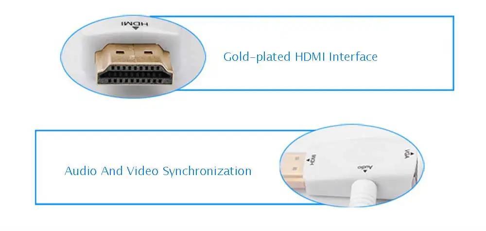 Tonbux HD 1080P HDMI к VGA адаптер аудио Кабельные конвертеры мужчин и женщин для ПК ноутбука ТВ коробка цифро-аналоговое видео