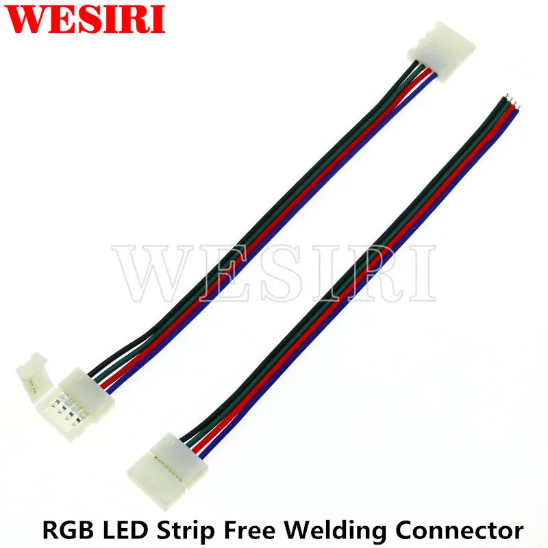 RGB Светодиодная лента Коннектор 4 Pin 10 мм/12 мм Бесплатная Сварка коннектор для