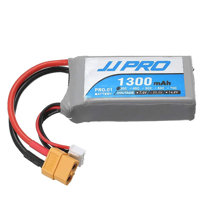 Перезаряжаемые lipo Батарея jjpro-p01 Мощность 11.1 В 1300 мАч 30c 3 S Lipo XT60 plug | Игрушки и хобби