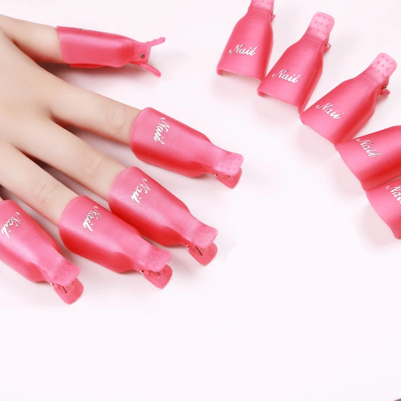 10 шт. пластиковое средство для снятия гель лака ногтей ROSALIND отмачиваемый