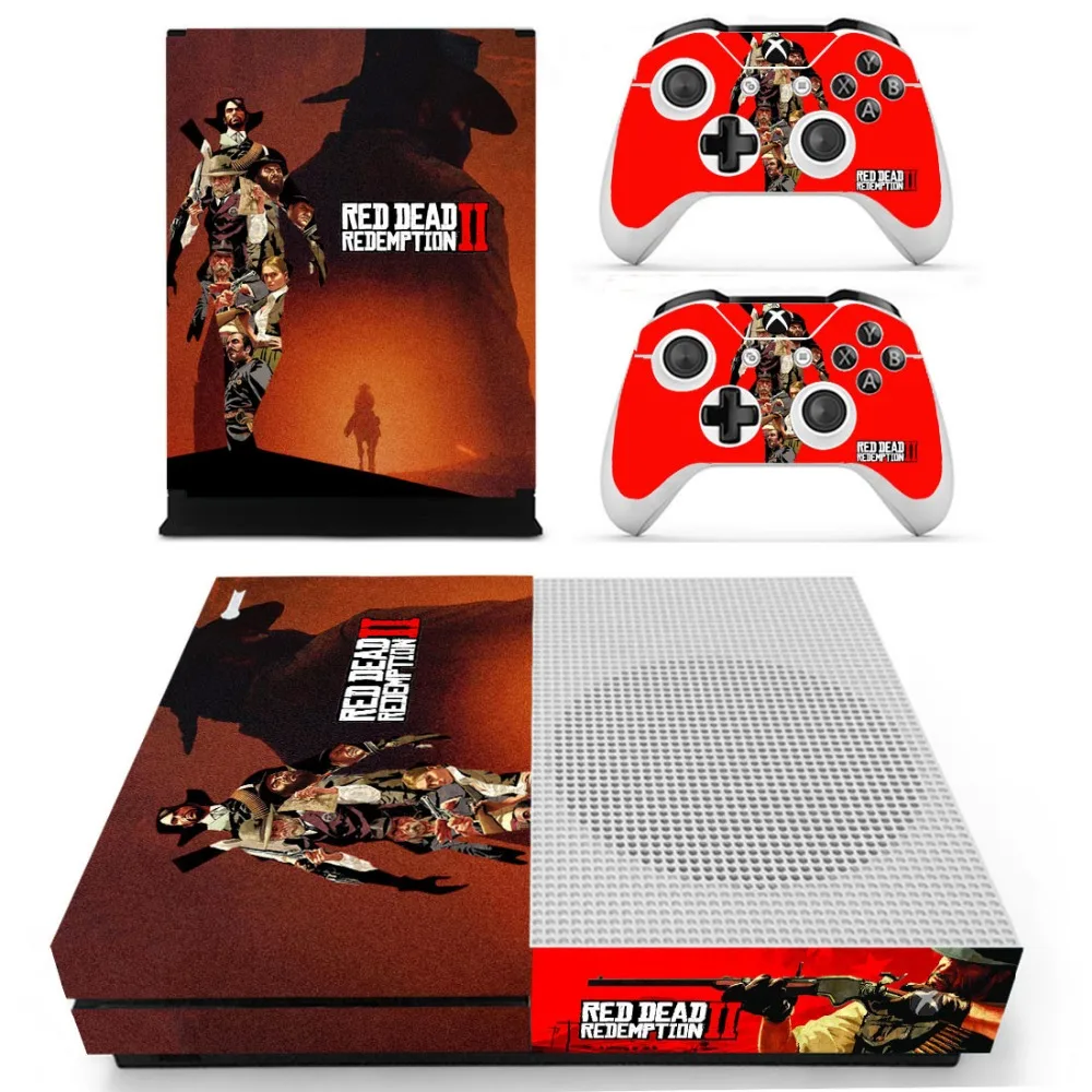 Красный мертвой кожи Стикеры s для xbox один Тонкий консоли контроллеры для xbox One S виниловые наклейки для оформления Обложка игры Стикеры протектор