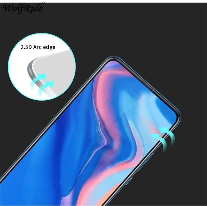 2pcs lcd screen protector huawei p smart z full glue tempered glass for huawei y9 prime 2019 full cover phone glass stk l21 free global shipping