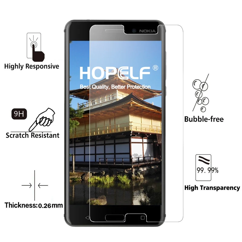 2 шт HOPELF закаленное стекло для Nokia 6 5 3 стекло Защитная пленка для телефона для Nokia 3 5 6 закаленное стекло