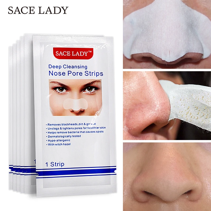 Полоски для носа SACE LADY 100 шт./лот глубокое очищение удаление черных точек носовые