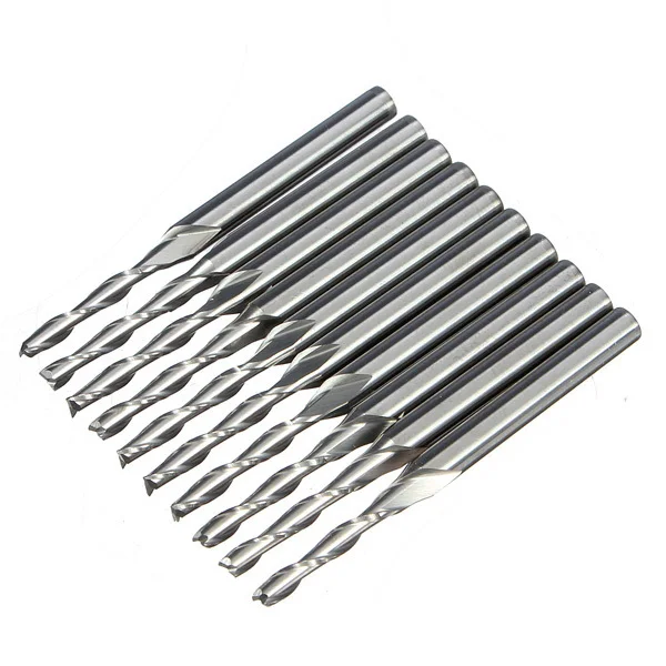 

3 Sets/lot _ 1/8 Inch 10pcs 2 Flute Carbide End Mill Router Engraving Bit Tool
