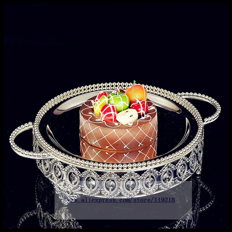 

Посеребренный послеобеденный чай десертная тарелка жареная западная точка десертная тарелка для торта