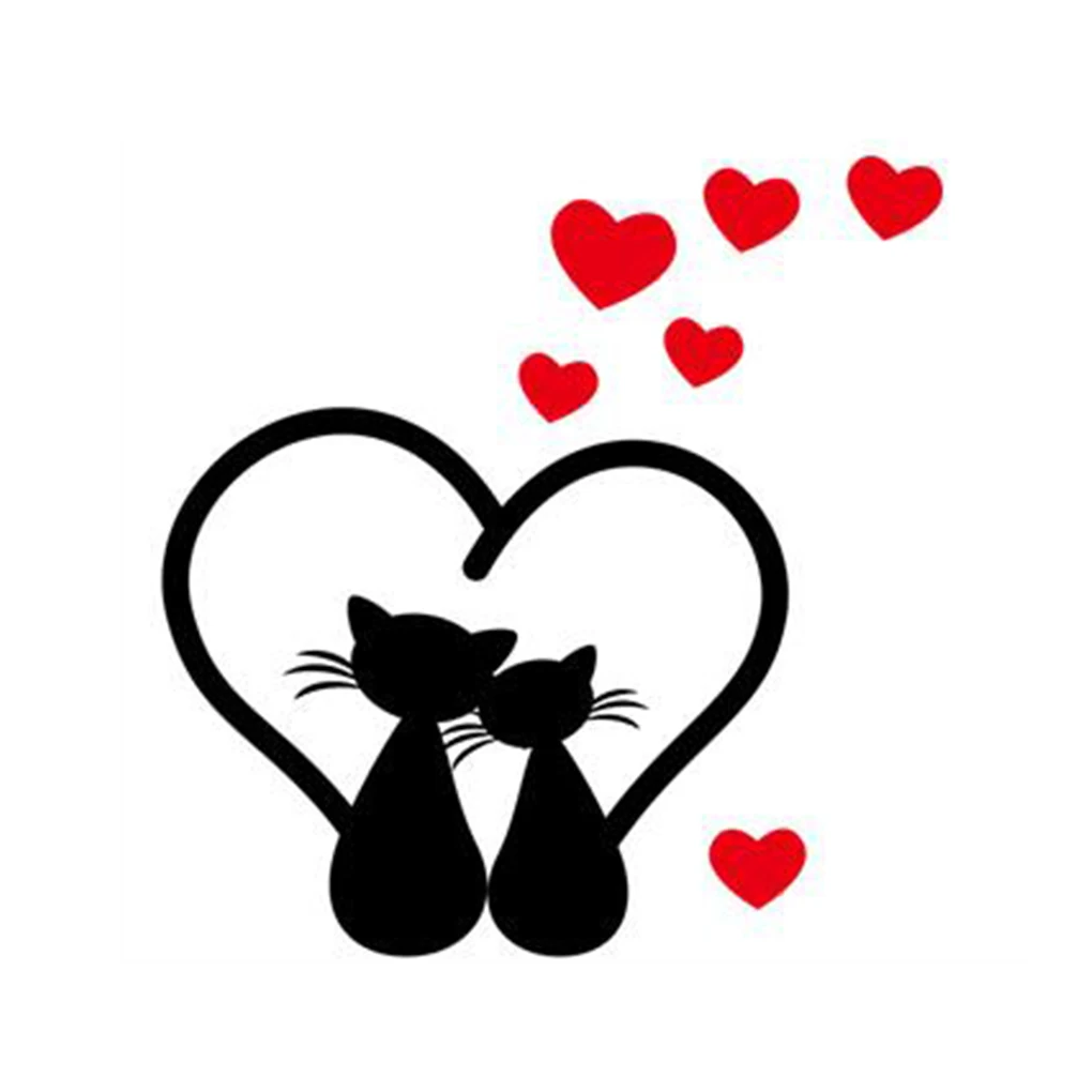 Настенные стикеры с изображением животных сердец переключателей Мультяшные ПВХ