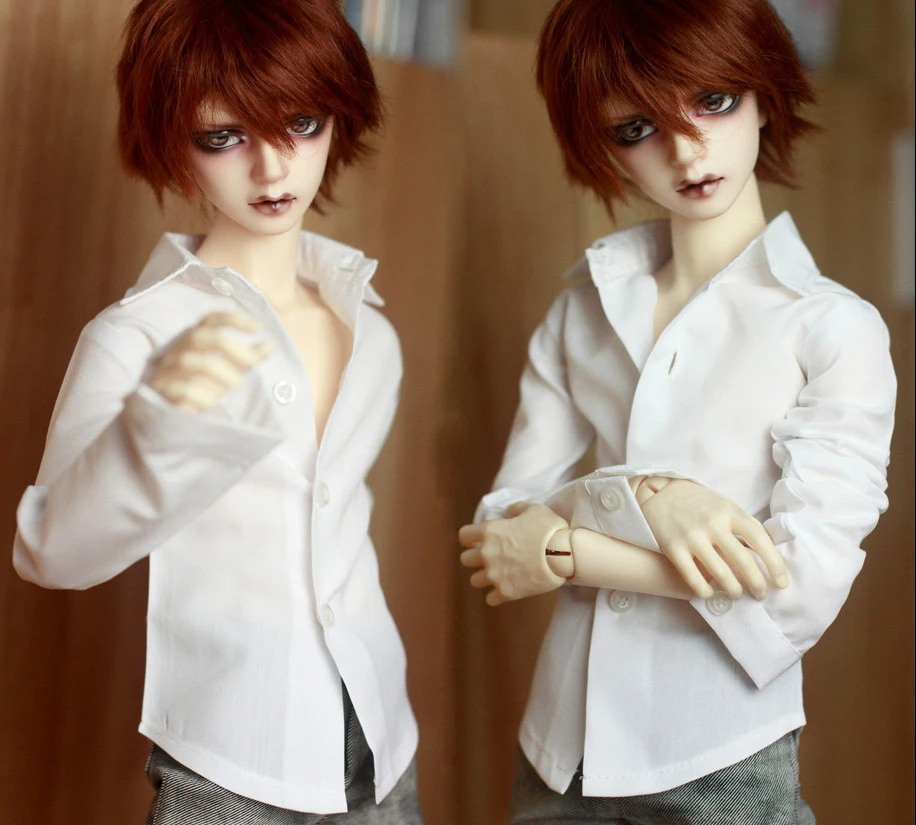 

D01-P238 children handmade toy 1/3 1/4 uncle Doll Accessories BJD/SD doll clothes Classic White shirt 1pcs