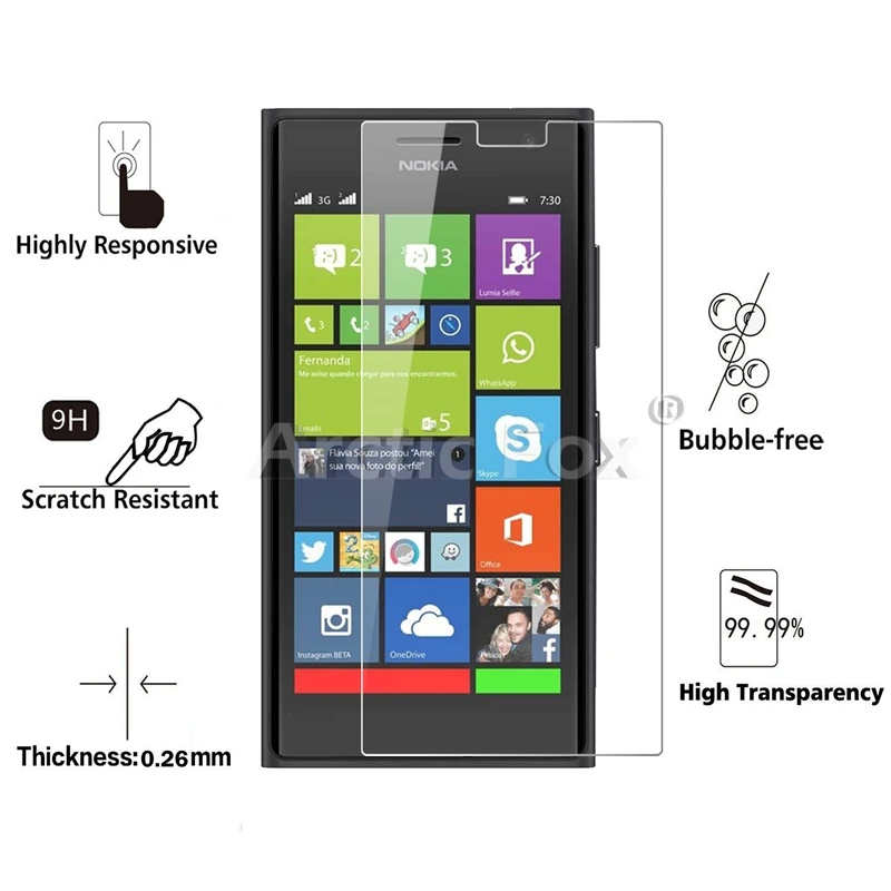 10 шт./лот Премиум закаленное Стекло Экран протектор для Nokia Lumia 730 735 бесплатная