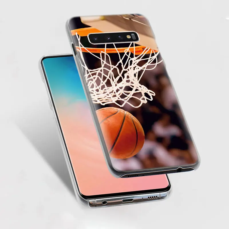 Пространство баскетбольный Бросок в Кольцо телефон чехлы для samsung Galaxy S10e S10 S8 S9 плюс M10 M20 M30 A50 S6 S7 края Жесткий Чехол