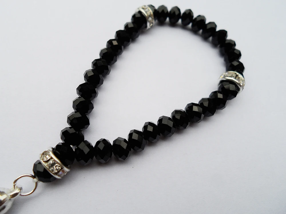 Новый тип Черный кристаллический стеклянный браслет высококачественный черный