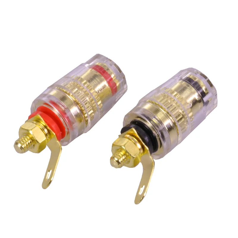 2 пары/4 шт. Разъем типа &quotбанан&quot 4 мм резьба среднего усилителя спикер Лопата
